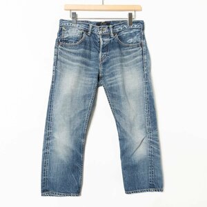 JOHNBULL ジョンブル ダメージ加工 ウォッシュ加工 デニムパンツ ジーンズ ボトムス M 綿100% コットン インディゴブルー 青 カジュアル