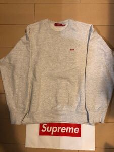 Supreme Small Box Crewneck Ash Grey シュプリーム スモール　ボックスロゴ トレーナー　パーカー　クルーネック　グレー　Sサイズ