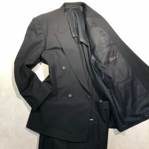 新品【サイズAB5 M★Kanebo 礼服】4Bダブルフォーマルスーツ ノーベンツ 背抜き 2タック アジャスター付　メンズ冠婚葬祭 セットアップ