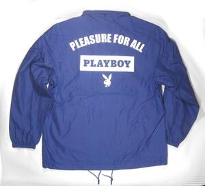 新品　PLAYBOY プレイボーイ メンズ コーチジャケット　青紫　Lサイズ　ブルゾン　　パープル