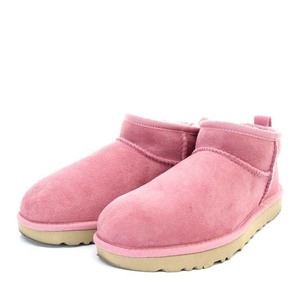 アグ オーストラリア UGG australia クラシック ウルトラ ミニ CLASSIC ULTRA MINI ムートンブーツ ショート フラット US6 ピンク 1116109