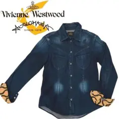 ヴィヴィアンウエストウッド　アングロマニア　Sデニムシャツ　刺繍　リバーシブル袖