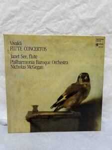 ◎V333◎LP レコード US盤 VIVALDI ヴィヴァルディ ビバルディ/FLUTE CONCERTOS ヴィヴァルディ/JANET SEE/NICHOLAS McGEGAN/HMC-5193