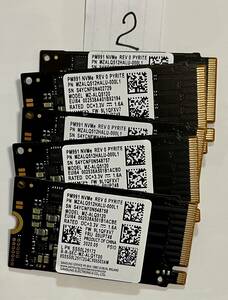 ２ - 100%正常品 SAMSUNG PM991 512GB SSD 2242仕様 5枚まとめて PCIe M.2 2242 SSD