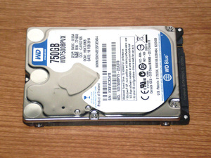 ★ 750GB ★ Western digital Blue 【 WD7500BPVX 】 良品 ★N65