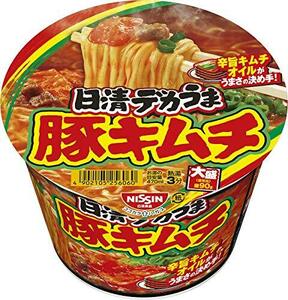 日清食品 日清デカうま 豚キムチ カップ麺 101g×12個