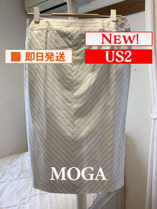 Bot-804【新品】MOGA/スカート/US2/S/オフホワイト/レディース/送料無料