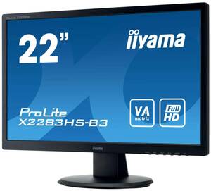 【中古】iiyama モニター ディスプレイ X2283HS-B3 (21.5インチ/フルHD/VA/DisplayPort,HDMI,D-sub/