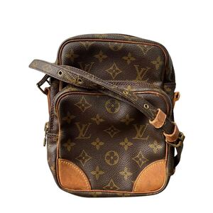 訳あり　LOUIS VUITTON ルイヴィトン アマゾン ショルダーバッグ モノグラム バッグ レザー ブラウン メンズ レディース 【中古】