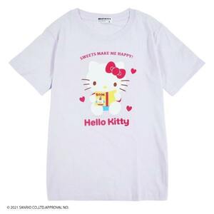 120サイズ サンリオ ハローキティ キッズ Tシャツ 半袖 ライトパープル