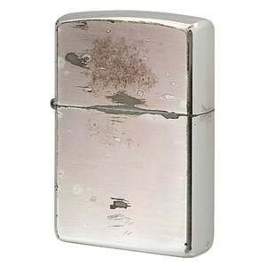 絶版/ヴィンテージ Zippo ジッポー 中古 2001年製造ニッケルメッキ ブラッシュド ダメージ仕上げ [C]使用感あり傷汚れあり