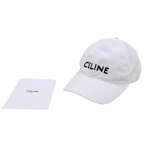 CELINE セリーヌ ベースボールキャップ ロゴ 2AUS9242N ホワイト 　