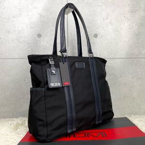 [日本限定 美品] TUMI トゥミ JARVIS イースト ウエスト バリスティックナイロン 本革 メンズ ビジネス トートバッグ 肩掛け A4+PC可 紺