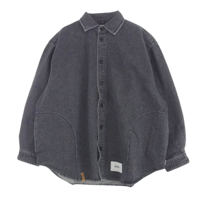 WTAPS ダブルタップス 24SS 241WVDT-SHM04 WCPO 02 LS COTTON DENIM デニム シャツ ジャケット グレー系 X02【新古品】【未使用】【中古】