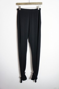 美品22SS Y’s ワイズ YOHJI YAMAMOTOヨウジヤマモト YG-K16-086 BELT KNIT PANTS ニット パンツ 裾ベルト サイズ2 ブラック黒1107O