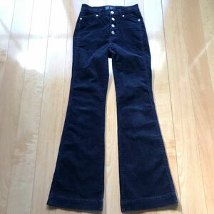 ギャップ フレアパンツ 143-6-4 レディース 000/23R ネイビー コーデュロイ ブーツカット GAP