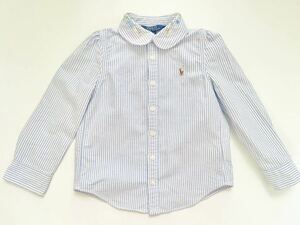 Polo Ralph Lauren Childrenswearラッフルド コットン オックスフォード シャツ 4T 3.4歳サイズブラウス ポロラルフローレン子供用ブランド