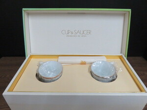 KU989　HOYA CHINA CORPORATION　Cap＆Saucer(ティースプーン２本付き)　２個セット