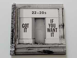 【初回限定盤】22-20s/Got It If You Want It 紙ジャケ仕様/帯付2CD YRCG90075/6 12年3rd,ボートラ3曲&フジロック2010LIVE他収録ボーナスCD