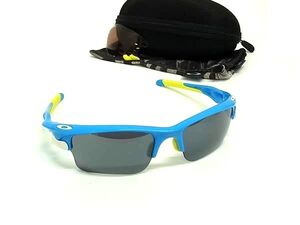 1円 ■極美品■ OAKLEY オークリー OO9163-09 ファストジャケット ミラーレンズ サングラス メガネ 眼鏡 メンズ ブルー系 FL2693