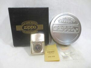 ◆Zippo ジッポ タイムライト TL-18 シルバーカラー 時計 丸缶 外箱付き/喫煙具 喫煙グッズ 煙草