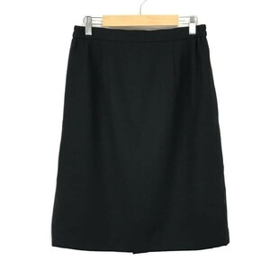 日本製★ダックス/DAKS★ウール100％/タック/タイトスカート/ひざ丈【サイズ73-99/黒/black】バックファスナー/Skirts◆BH643