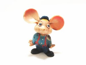 XD540◇ イタリア人形劇 トッポ・ジージョ ミニソフビ 全高7cm / Topo Gigio ネズミ 男の子 マリア・ペレーゴ 昭和レトロ / 現状渡し