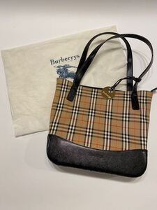 【美品】Burberrys バーバリーズ ノバチェックキャンバスレザートート KU024BC09 トートバッグ BURBERRY バーバリー