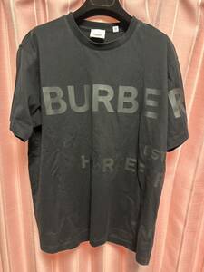 1円スタート BURBERRY バーバリー メンズ ホースフェリー 半袖 Tシャツ トップス カットソー ラバーロゴ オーバーサイズ 