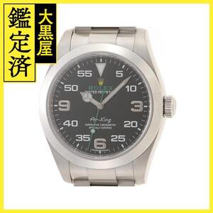 2019年正規品 ROLEX ロレックス 腕時計 エアキング 116900 ステンレス ブラック文字盤 自動巻き【472】SJ