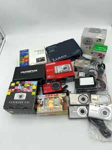 1円 通電　ジャンク　コンデジ　フィルムカメラ　14台　まとめ　 Canon SONY FUJIFILM CASIO デジタルカメラ　デジカメ　Nicon COOLPIX　