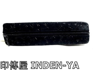 X5A058◆本物◆ 印傳屋 INDEN-YA ブラック トンボ柄 ペンケース