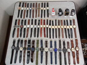 メンズ腕時計 大量 50点セット まとめ SEIKO/CITIZEN/CASIO/POLICE/TIMEX/EMPORIO ARMANI/SKAGEN/Tendence/YSL/GUESS 他 インボイス可 1125