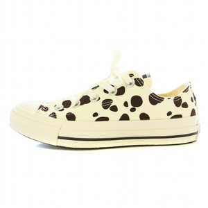 CONVERSE ALL STAR 100 CHUNK OX スニーカー ローカット キャンバス アニマル柄 US4 23cm 白 ホワイト 茶 ブラウン 1SC766