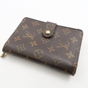 1円 難有 LOUIS VUITTON ルイヴィトン M61207 モノグラム ポルトパピエ ジップ 二つ折り財布 ブラウン サイフ ウォレット AM6370