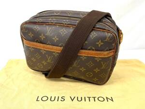 11E4S★LOUIS VUITTON/ルイヴィトン★ モノグラム リポーターPM ショルダーバッグ M45254 ブラウン monogram