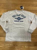 THE FLAT HEAD FN-THCL-202 FLYING WHEEL L/S TEE グレー 40