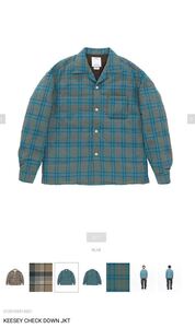 定価以下　KEESEY CHECK DOWN JKT サイズ1 新品未使用　visvim JUMBO SB STRABLER JOURNEYMAN BRIGADIER AMPLUS KERCHIEF CRASH ICT iris 