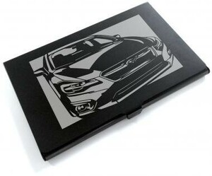 ブラックアルマイト「スバル(SUBARU) インプレッサ」切り絵デザインのカードケース[CC-087]