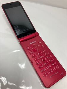 動作品：docomo 富士通 arrows F-03L レッド 携帯電話 ガラケー ※送料230円