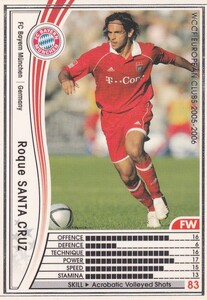 PANINI WCCF EUROPEAN CLUBS 2005-2006 Bayern Munchen バイエルンミュンヘン　ロケ　サンタクルス　パニーニフットボールリーグ　144/336