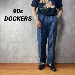 90s DOCKERS ツータックパンツ　コットンスラックス　W32