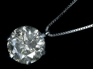 IIL11866S【1円～】新品【RK宝石】≪DIAMOND≫ 天然ブラウンダイヤモンド 超特大3.00ct!! Pt900 Pt850 超高級 一粒ダイヤ ネックレス