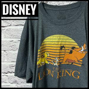 【 Disney 】 ディズニー ライオンキング Tシャツ 半袖 メンズ 古着 キャラTシャツ アニメ LIONKING シンバ ティモン プンバァ プンバ