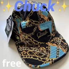 新品未使用　ChuckキャップFreeサイズ派手ゴージャスブランドゴールドクサリ