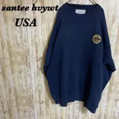 【469】USA製　SANTEE HVYWT 刺繍ロゴ　スウェット　90s