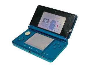 (1)Nintendo/ニンテンドー/任天堂 3DS CTR-001/CTR-S-JPN-C0 アクアブルー ゲーム機 本体 (48583KS4)