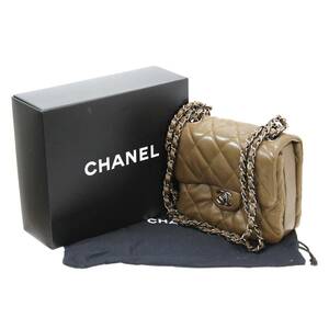 CHANEL/シャネル チェーンショルダーバッグ マトラッセ ダークブラウン 15357745 FS ABランク