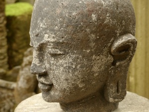 風雨にさらされた仏頭h31cm／18kg　仏像　釈迦如来　阿弥陀如来 0521