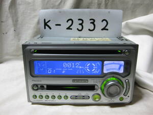 K-2332　Carrozzeria　カロッツェリア　FH-P003MD　MDLP　2Dサイズ　CD&MDデッキ　故障品